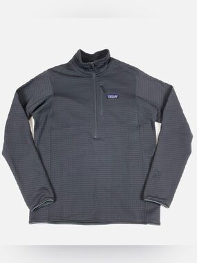 Patagonia Men's Half-Zip Grid Fleece Pullover - Charcoal Gray